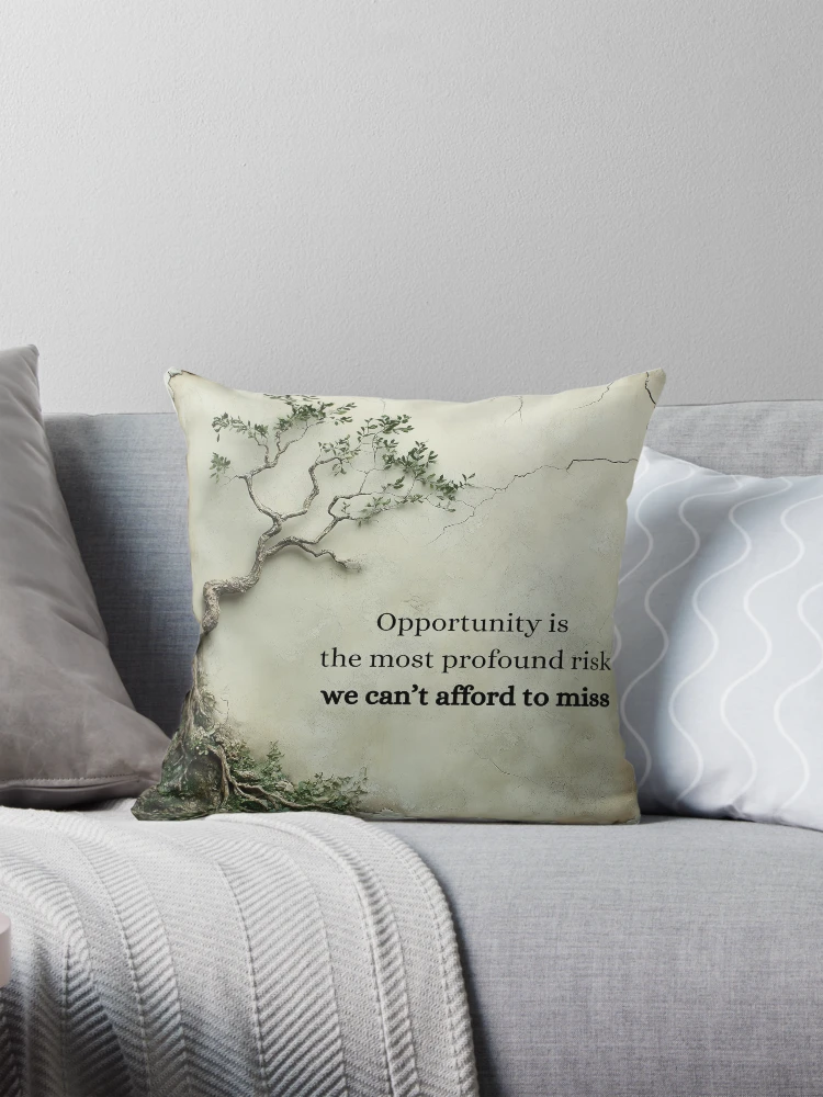 Profound Risk throw pillow